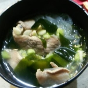 豚肉と白菜のはるさめスープ